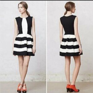 Eva Franco Black & White Aubrey Mini Dress Anthropologie Size 4